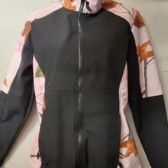 Burley Girl Black w/PinkCamo Waterproof Hunting Jacket, Women's Small - Picture 5 of 5